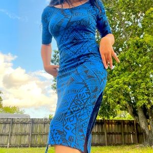 tribal print body con